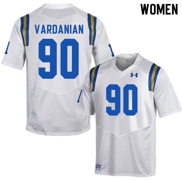Women #90 David Vardanian UCLA Bruins College Football Jerseys Sale-White